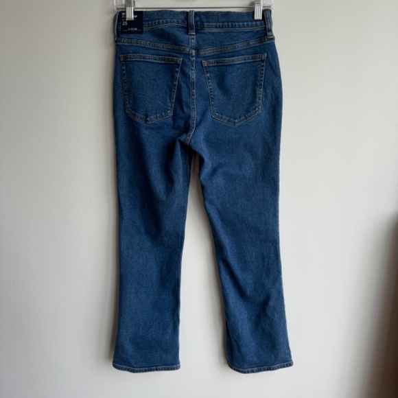 NWT J. Crew factory Blue Flare crop mid-rise jean in all-day stretch SZ 25 - Picture 4 of 5